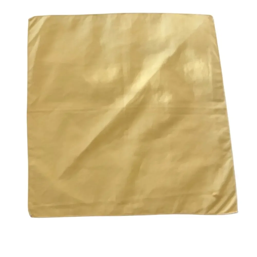 Vintage Set of 4 Cocktail Napkins & Square Table Cover Butter Yellow Cotton